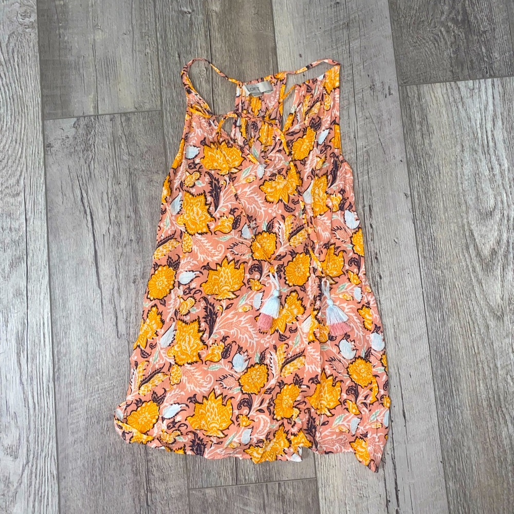 Pink and orange tank top